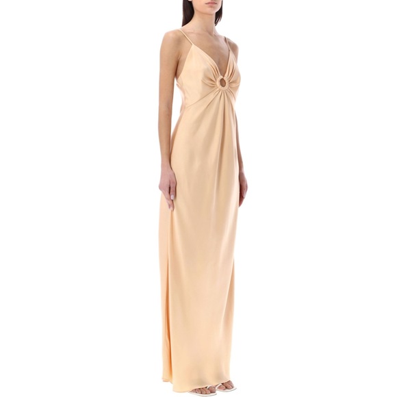 Stella McCartney
Ring Detail Double Satin Maxi Dress size 42 / US 6 CUSTARD ROSE - Picture 2 of 6